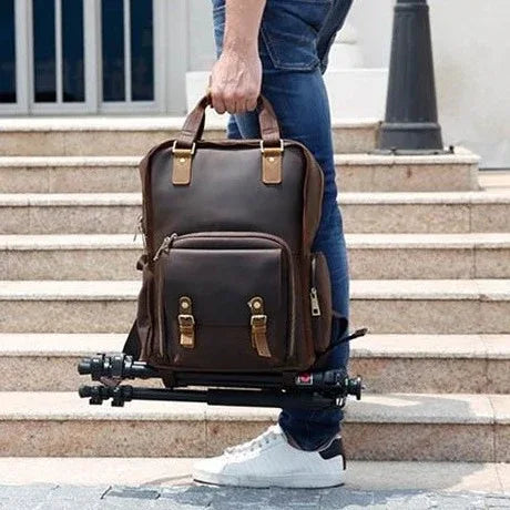 The Fermo – Leather Camera Backpack | Verrone