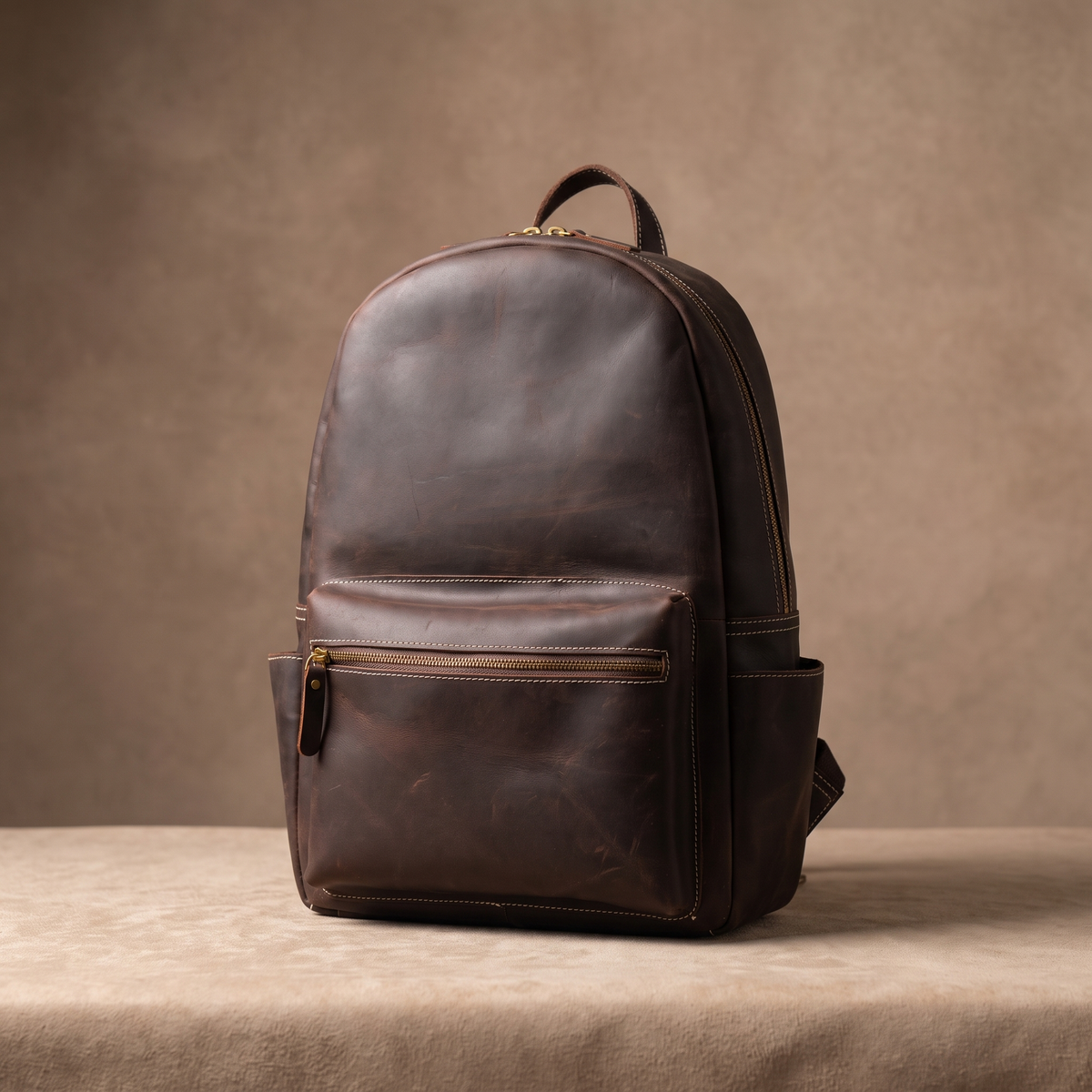Verrone full grain leather backpacks