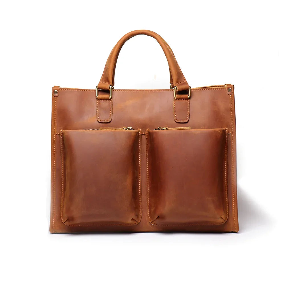 The Senato – Leather Messenger Briefcase | Verrone