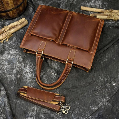 The Senato – Leather Messenger Briefcase | Verrone