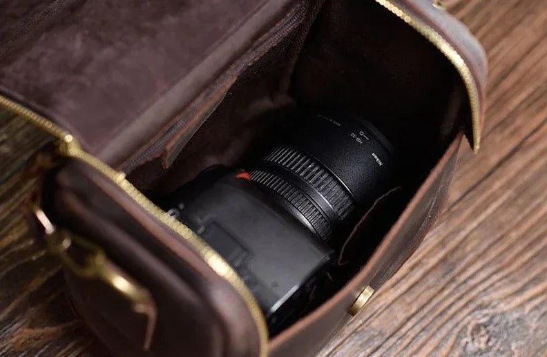 The Lucera – Small Leather Camera Bag | Verrone