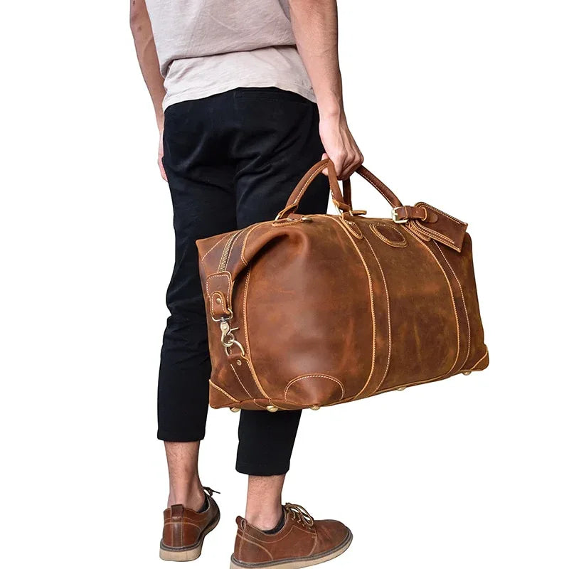 The Fiuggi – Vintage Leather Weekender | Verrone