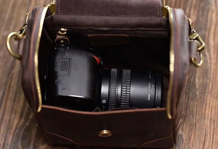 The Lucera – Small Leather Camera Bag | Verrone