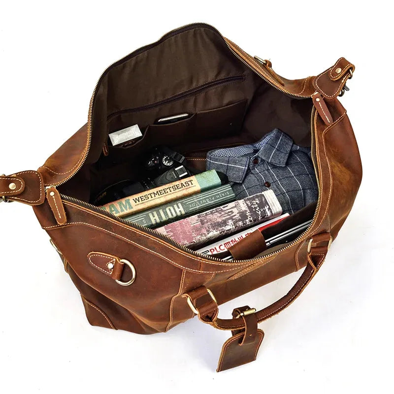 The Fiuggi – Vintage Leather Weekender | Verrone