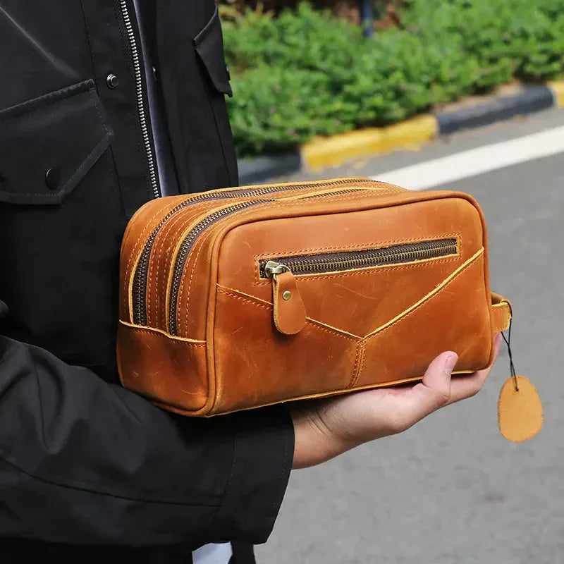 The Peregrino – Leather Travel Toiletry Bag | Verrone