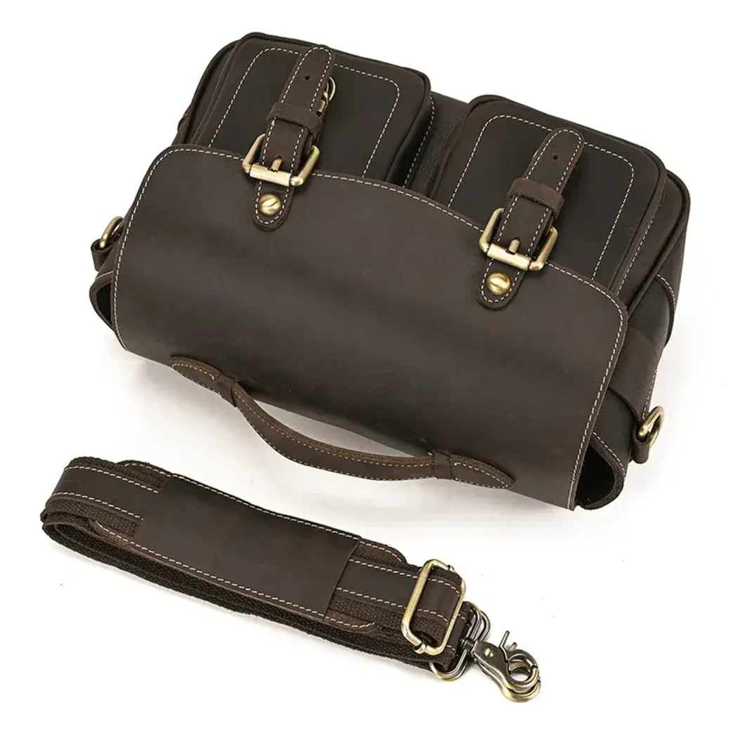 The Vistano – Leather Camera Crossbody | Verrone