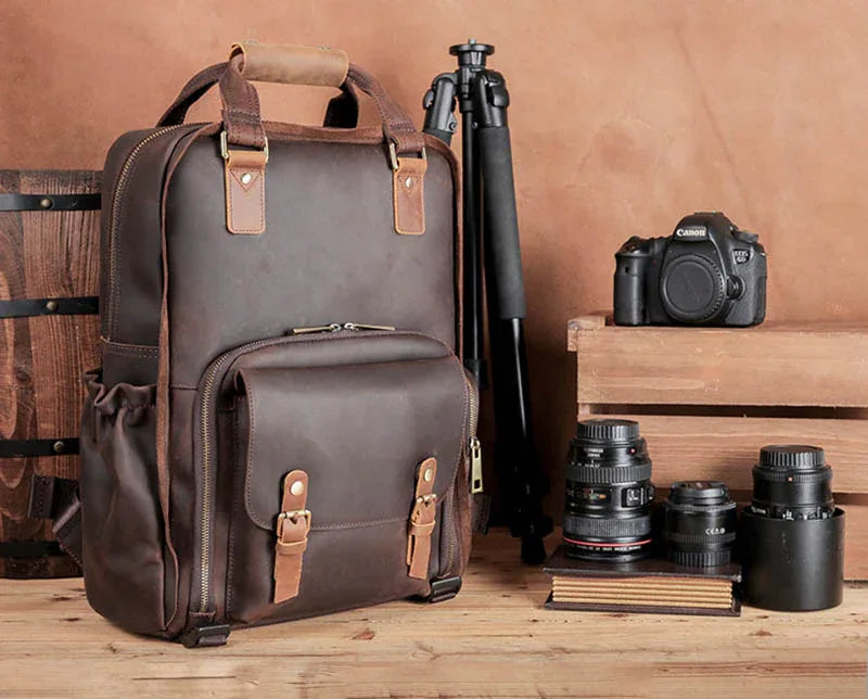 The Fermo – Leather Camera Backpack | Verrone