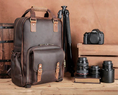 The Fermo – Leather Camera Backpack | Verrone