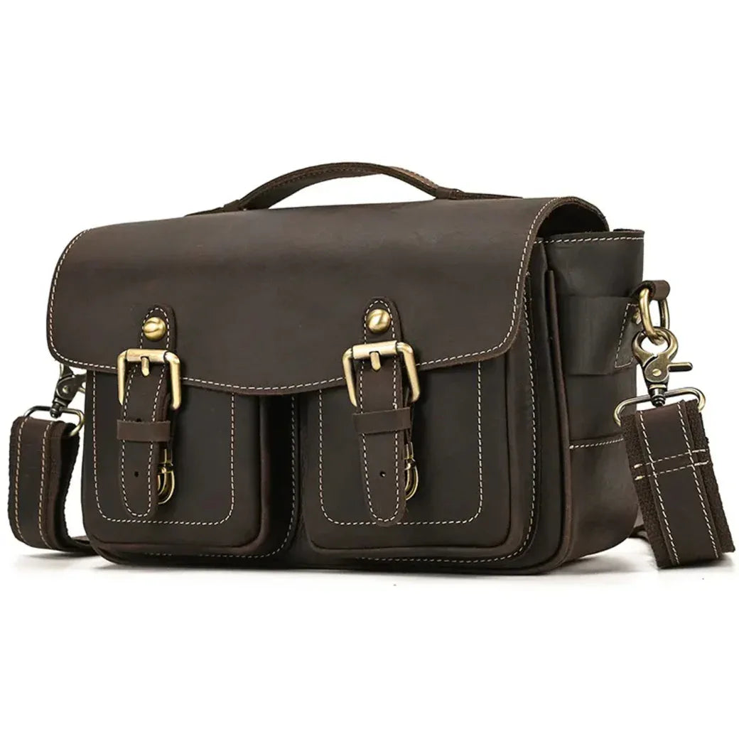 The Vistano – Leather Camera Crossbody | Verrone