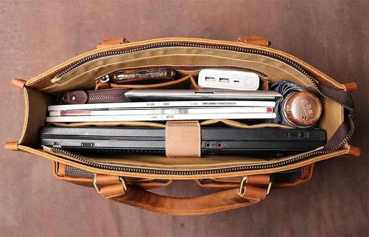 The Senato – Leather Messenger Briefcase | Verrone