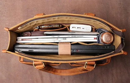 The Senato – Leather Messenger Briefcase | Verrone