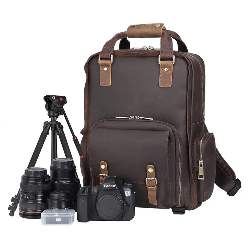The Fermo – Leather Camera Backpack | Verrone