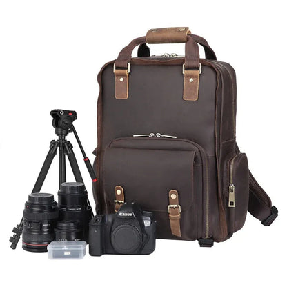 The Fermo – Leather Camera Backpack | Verrone
