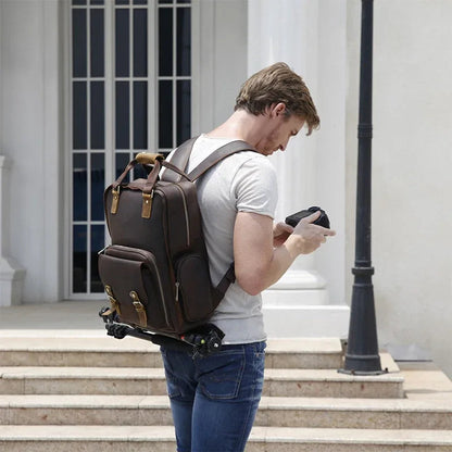 The Fermo – Leather Camera Backpack | Verrone
