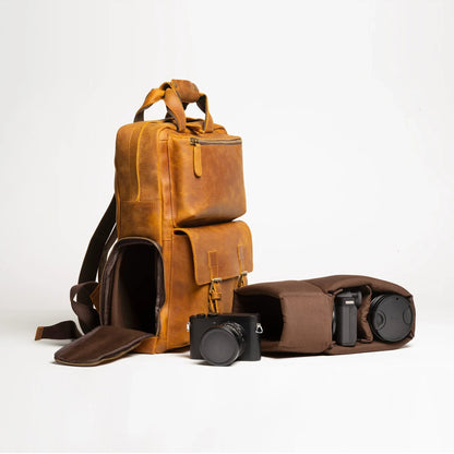 The Sorrento – Leather Camera Backpack | Verrone