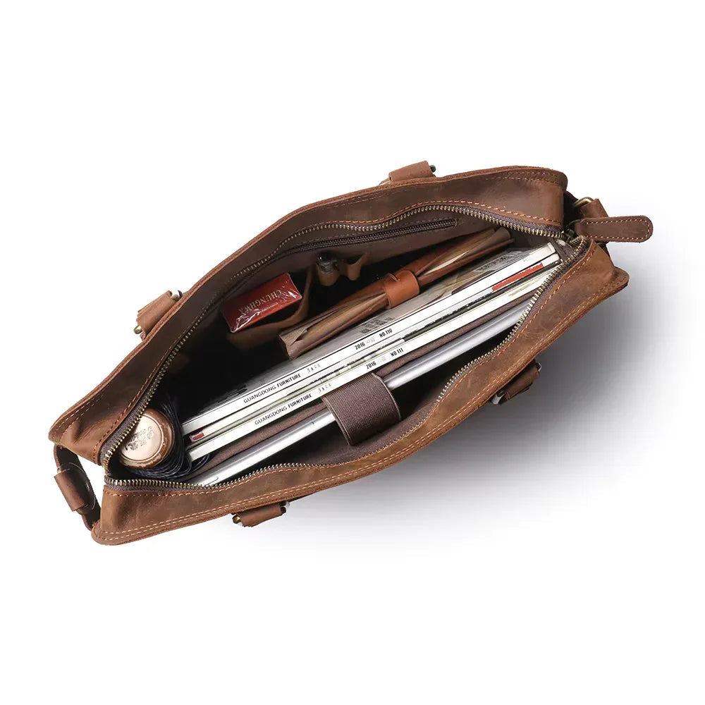 The Dorato – Leather Messenger Bag | Verrone