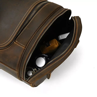 The Portofino – Round Leather Weekender | Verrone