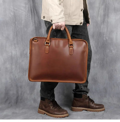 The Consolato – Leather Laptop Briefcase | Verrone
