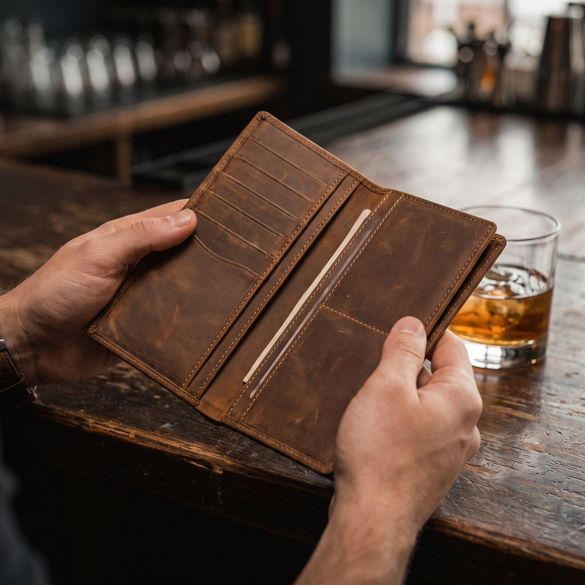 Ducato leather bifold wallet