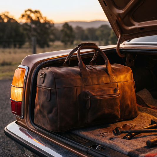 Marconi handcrafted leather duffle bag