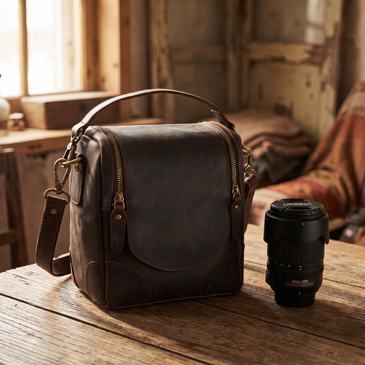 Lucera small leather camera bag