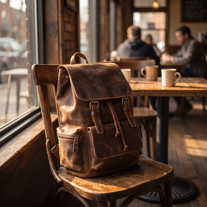 Ravello vintage leather backpack