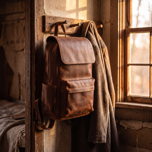 Lucerra leather backpack in Brown