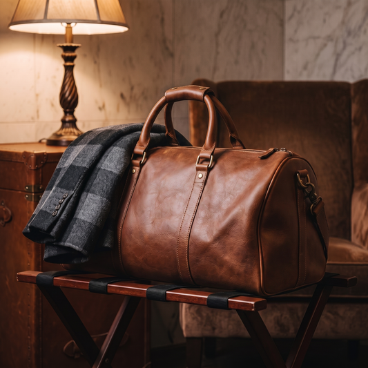 Domani leather duffle in Brown