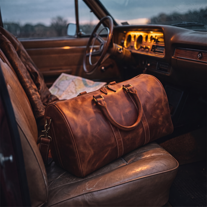 Sestri leather duffle in Brown