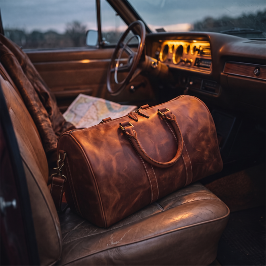 Sestri leather duffle in Brown