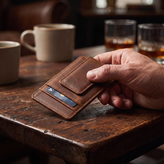 Fiorino money clip wallet in Brown