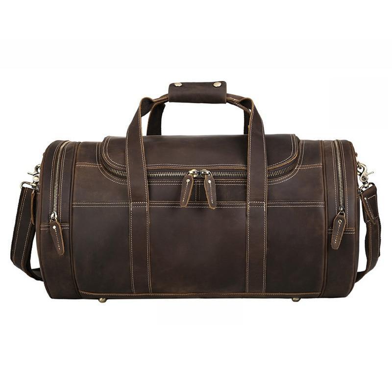The Portofino – Round Leather Weekender | Verrone