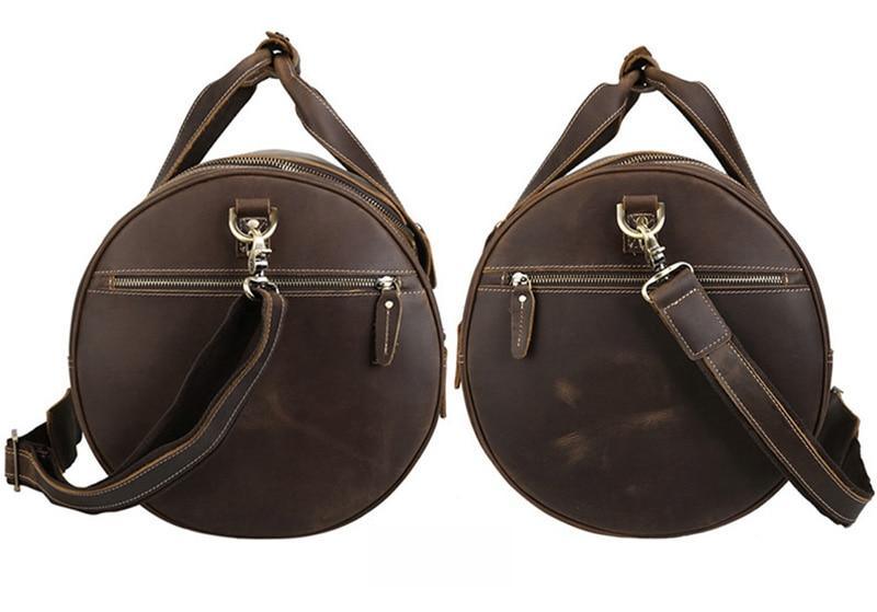 The Portofino – Round Leather Weekender | Verrone