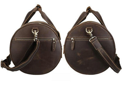 The Portofino – Round Leather Weekender | Verrone