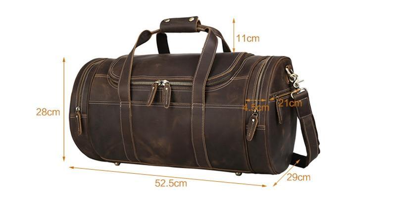 The Portofino – Round Leather Weekender | Verrone