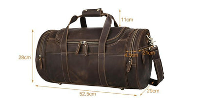 The Portofino – Round Leather Weekender | Verrone