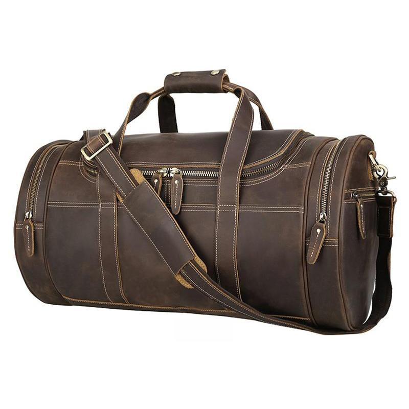 The Portofino – Round Leather Weekender | Verrone