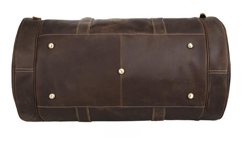 The Portofino – Round Leather Weekender | Verrone