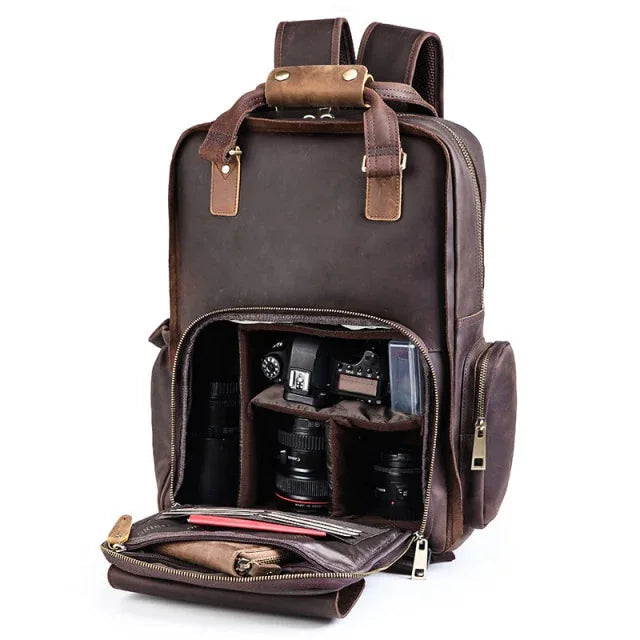 The Fermo – Leather Camera Backpack | Verrone
