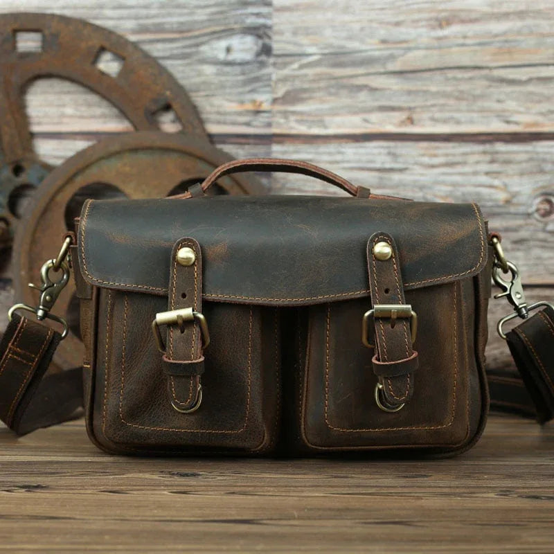 The Vistano – Leather Camera Crossbody | Verrone