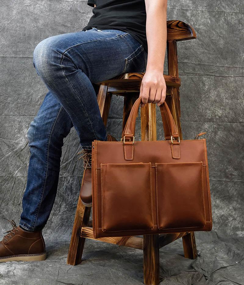 The Senato – Leather Messenger Briefcase | Verrone